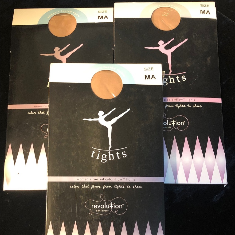 Revolution Dancewear Adulted footed tights (3) medium